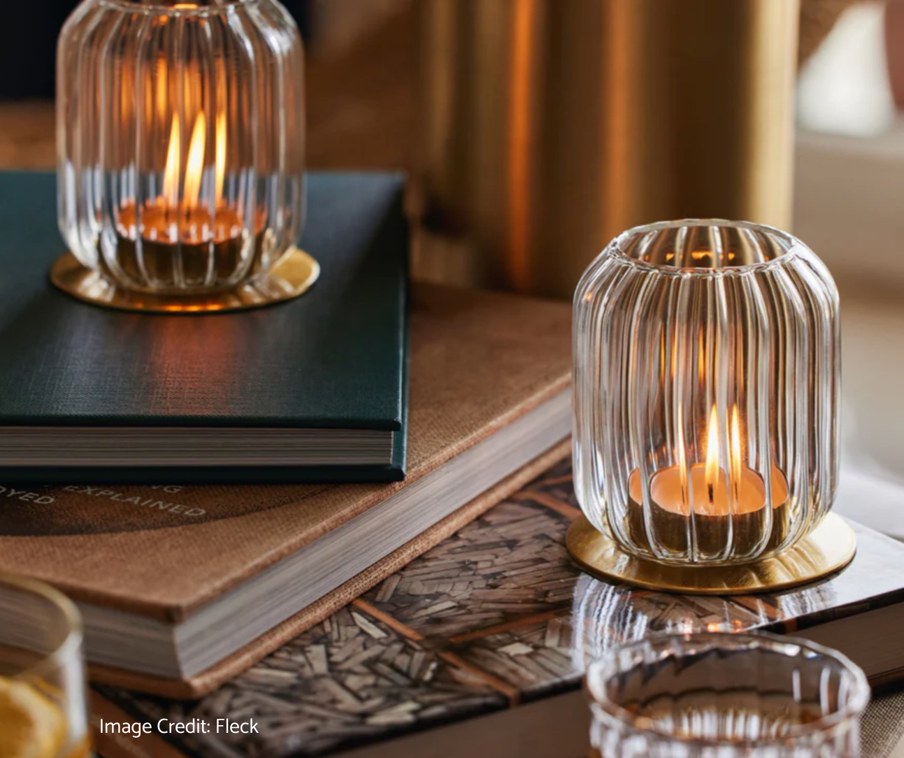 vintage home decor glass candle holders