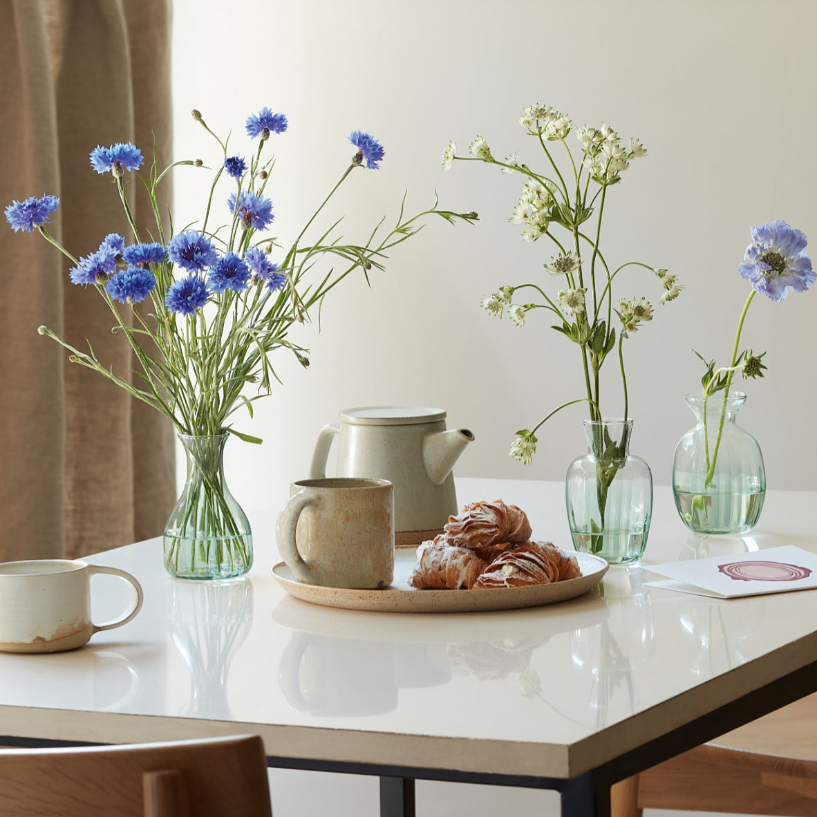 Recycled glass bud vase – handmade decorative vase for shelves