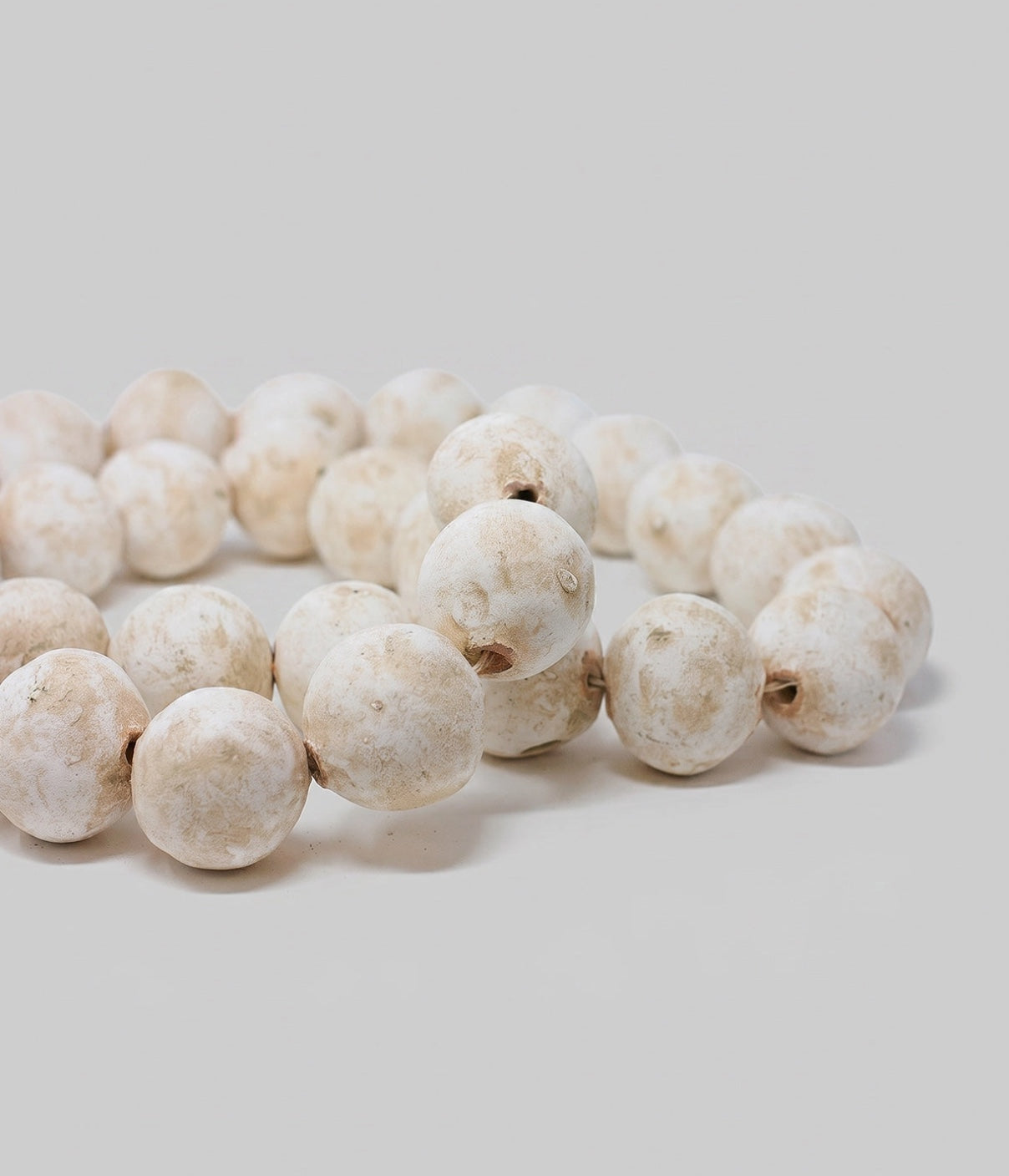 Bloomist Decorative Objects White Patina Terracotta Bead Garland