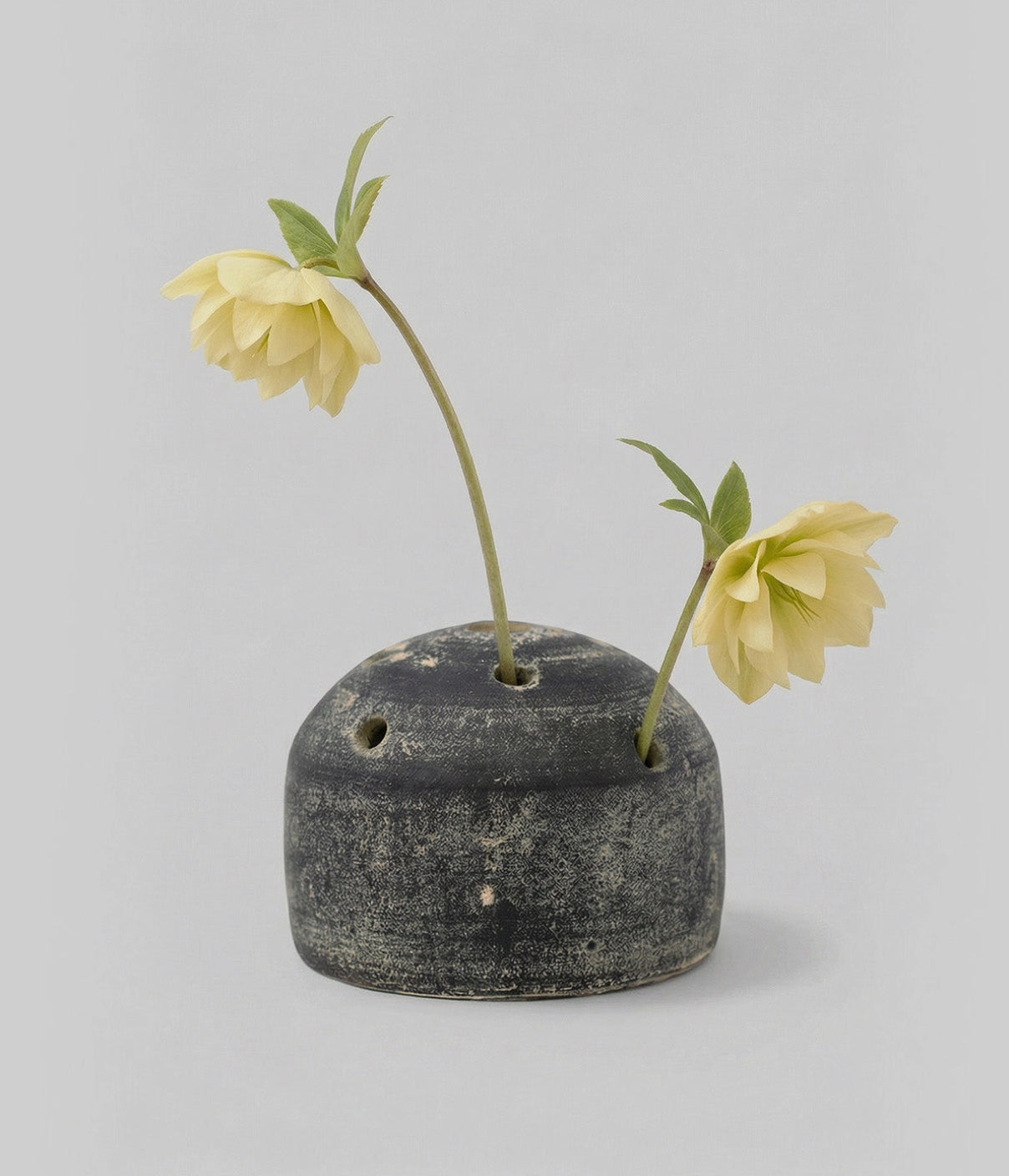 Bloomist Vases Grey Patina Terracotta Flower Frog Vase