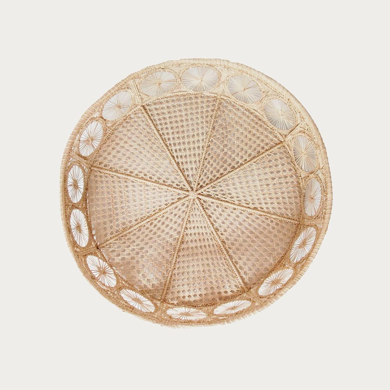 Coro Cora Trays Circles Iraca Tray