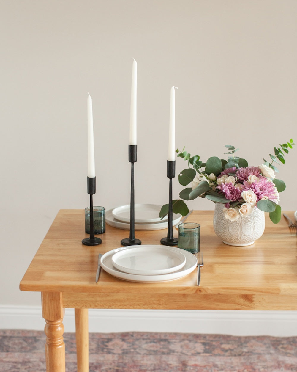 Creative Women Candle Holders Black Dante Candlestick Holders - Set of 3