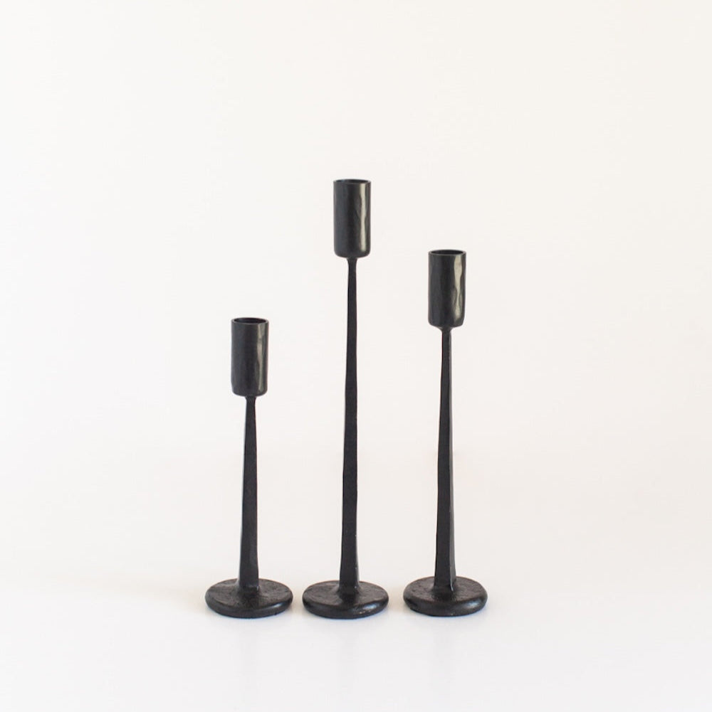 Creative Women Candle Holders Black Dante Candlestick Holders - Set of 3