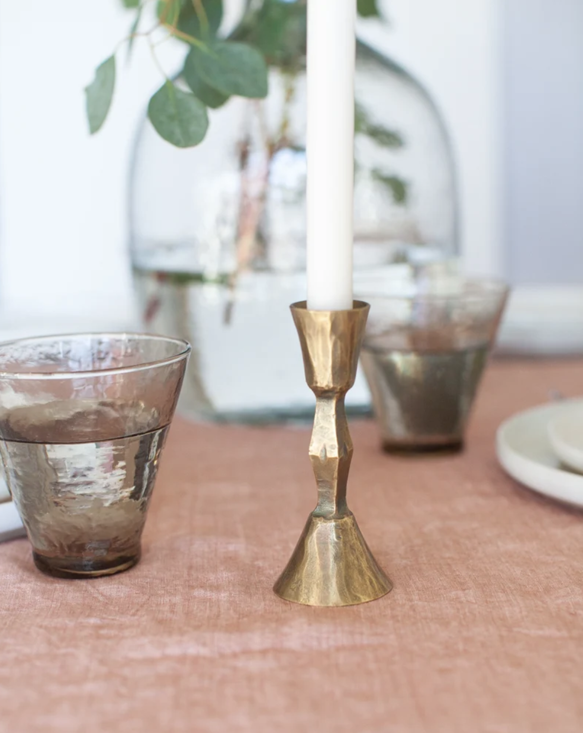 Creative Women Candle Holders NEW - Brass Low Diamond Candlestand