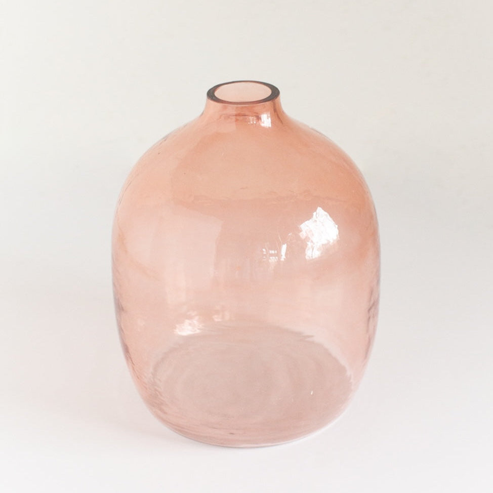 Creative Women Vases Hebron Blush Hammered Glass Vase