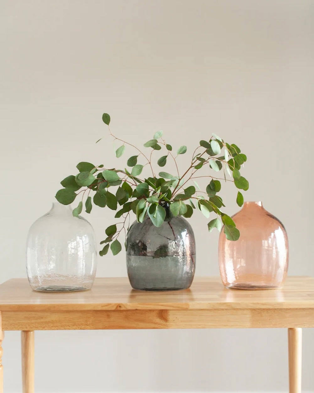 Creative Women Vases Hebron Blush Hammered Glass Vase