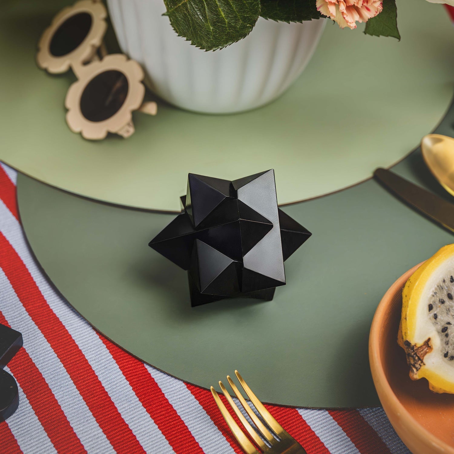 DAR proyectos Burr Star 3D gemstone puzzle Black Onyx