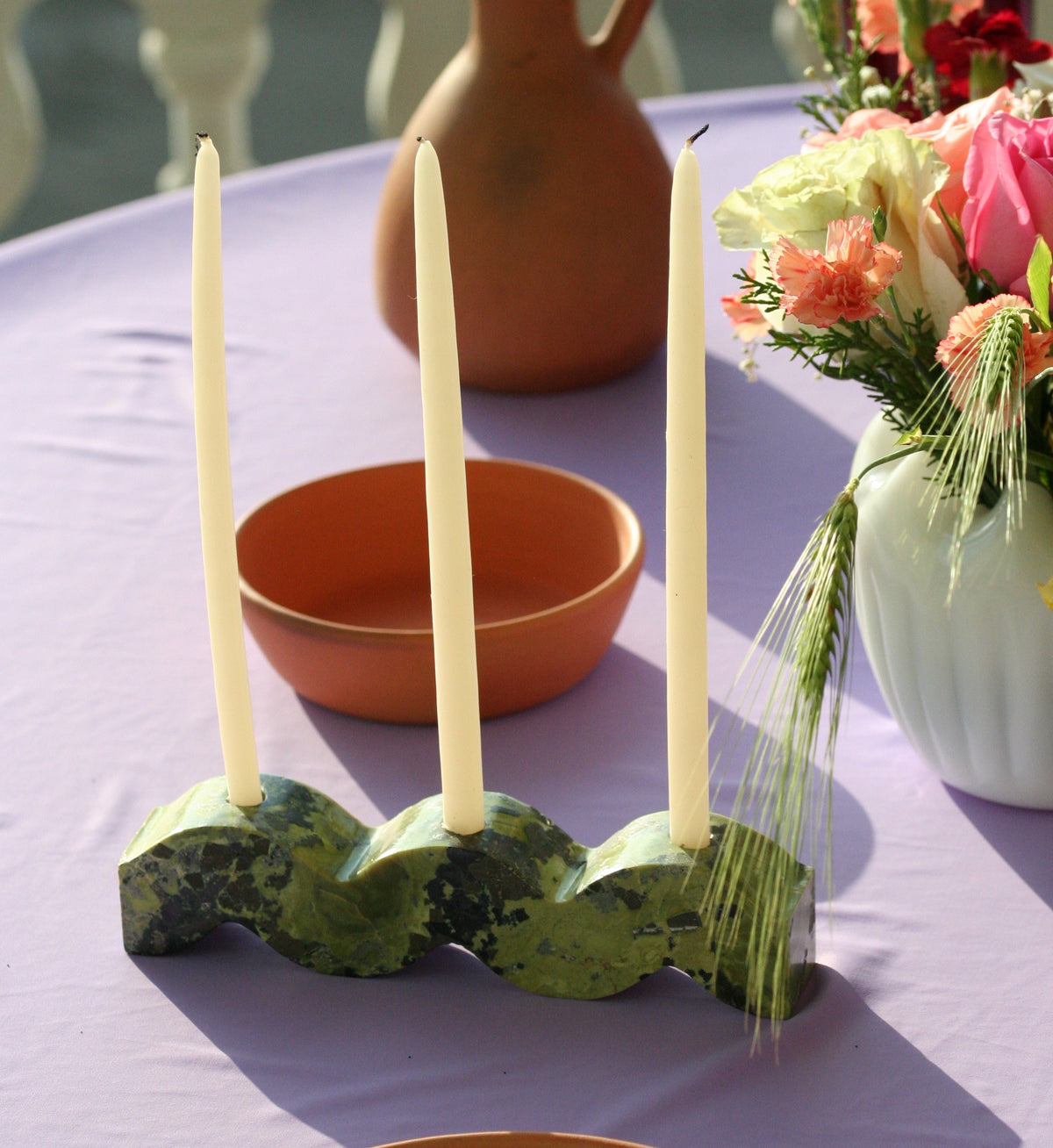 DAR proyectos Candle Holders Serpentine Wavy Candelabra