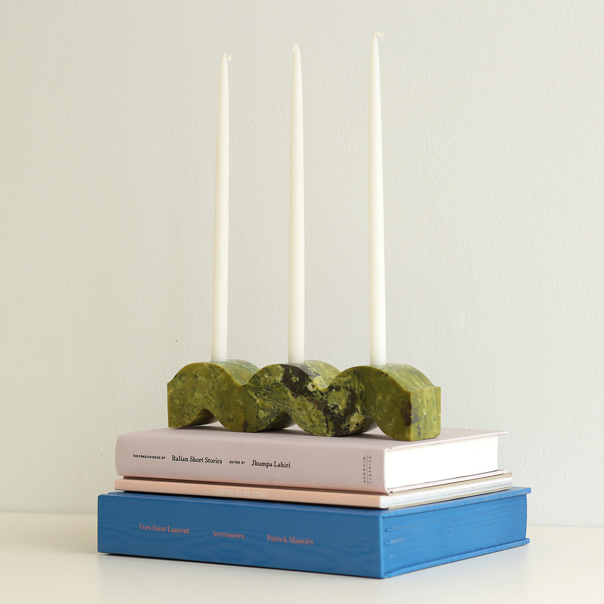 DAR proyectos Wavy gemstone candelabra - Serpentine green