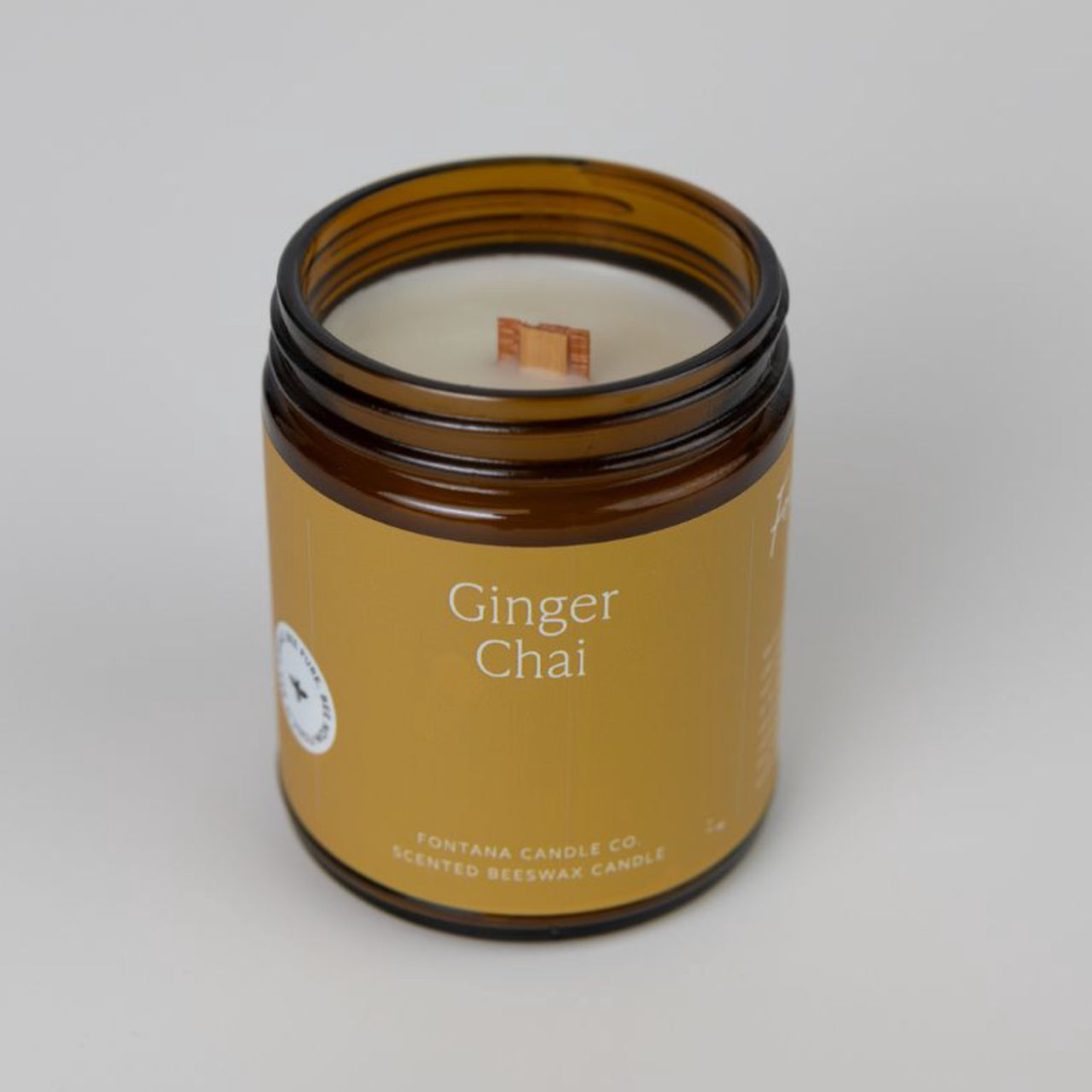 Fontana Candle Co. candle Ginger Chai Essential Oil Beeswax Jar Candle