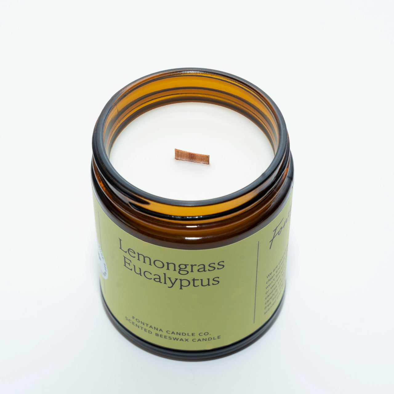 Fontana Candle Co. candle Lemongrass Eucalyptus Essential Oil Beeswax Jar Candle