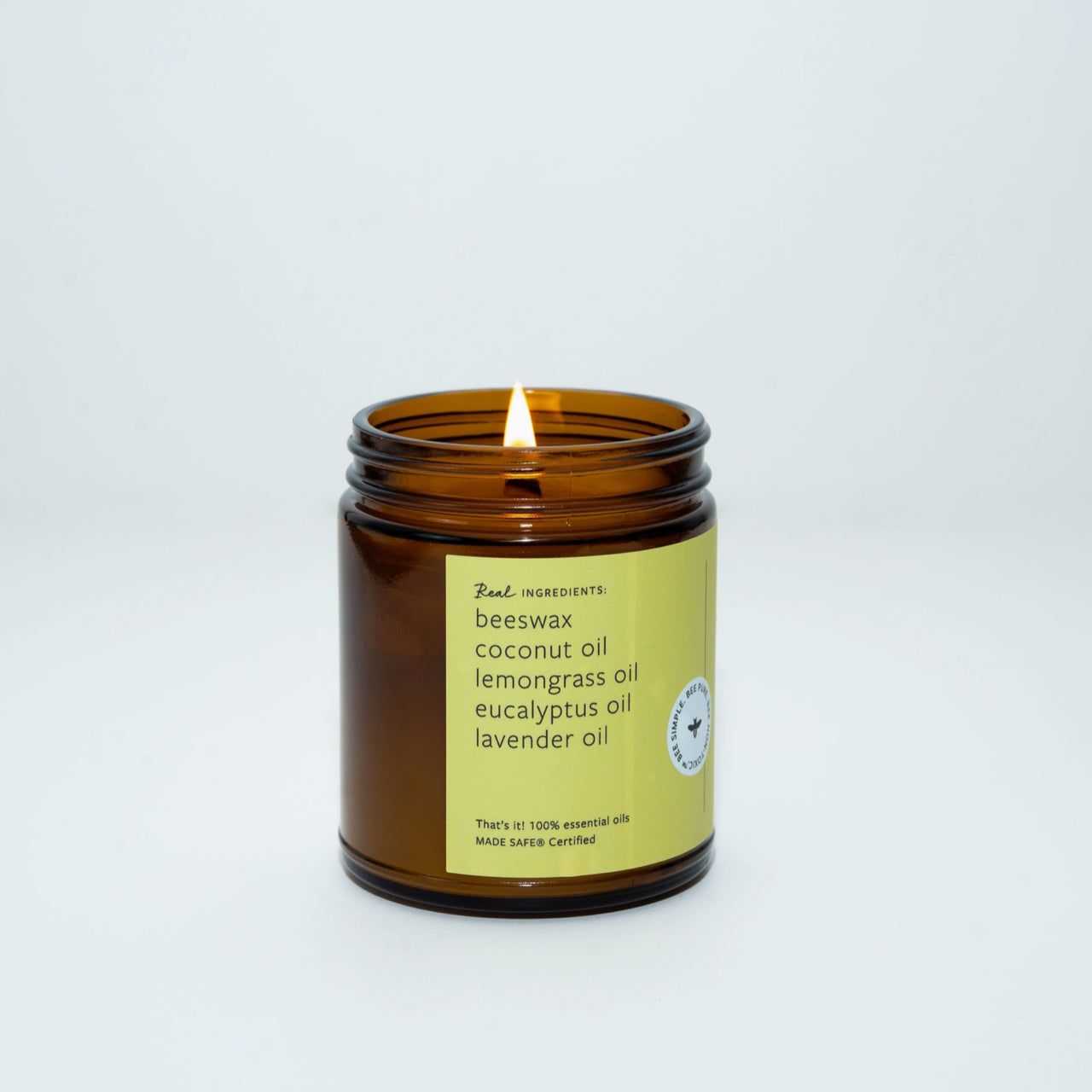 Fontana Candle Co. candle Lemongrass Eucalyptus Essential Oil Beeswax Jar Candle
