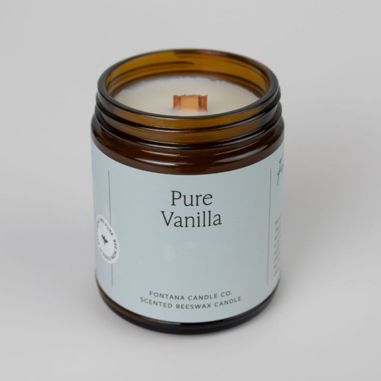 Fontana Candle Co. candle Pure Vanilla Essential Oil Beeswax Jar Candle