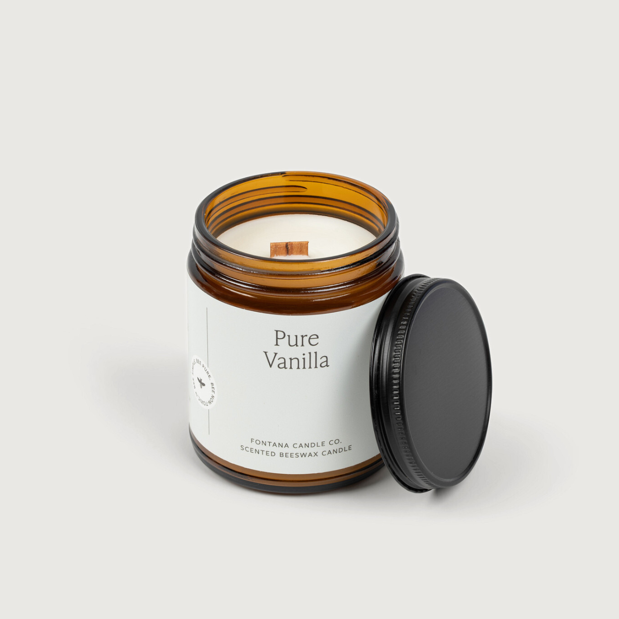 Fontana Candle Co. candle Pure Vanilla Essential Oil Beeswax Jar Candle