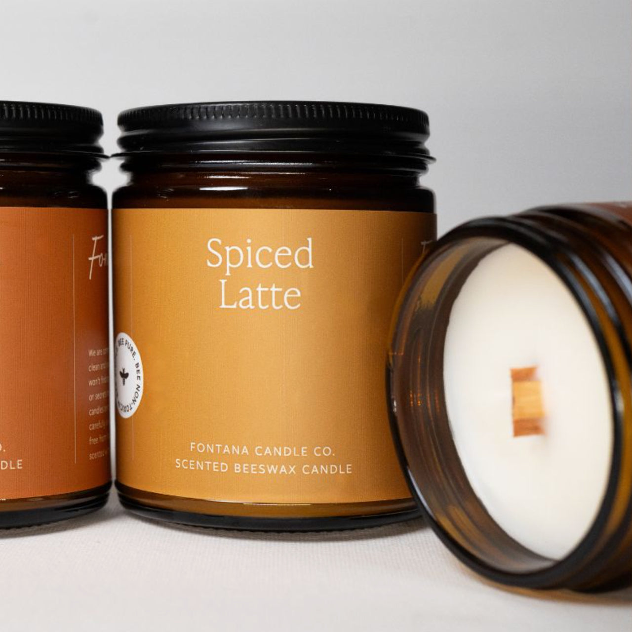 Fontana Candle Co. candle Spiced Latte Essential Oil Beeswax Jar Candle