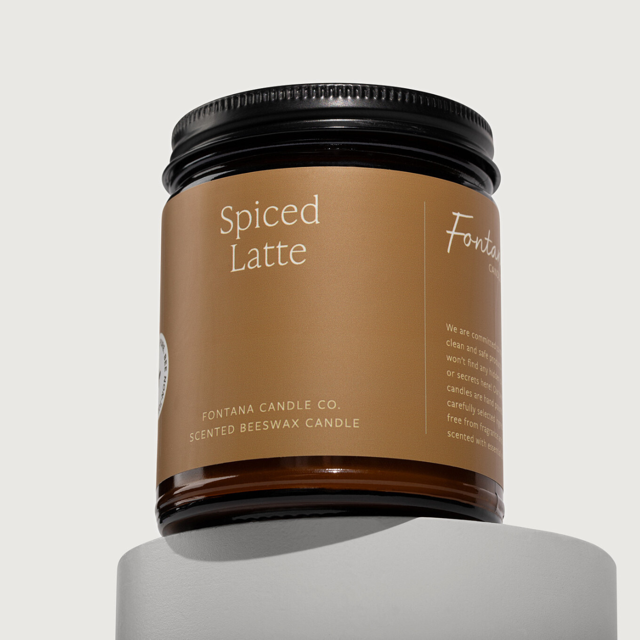 Fontana Candle Co. candle Spiced Latte Essential Oil Beeswax Jar Candle