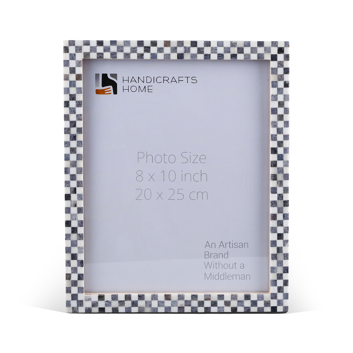 Handicrafts Home Picture Frames Grey-White / 8x10 Checkered Bone Inlay Picture Frame 4x6 5x7 8x10 Home Decor