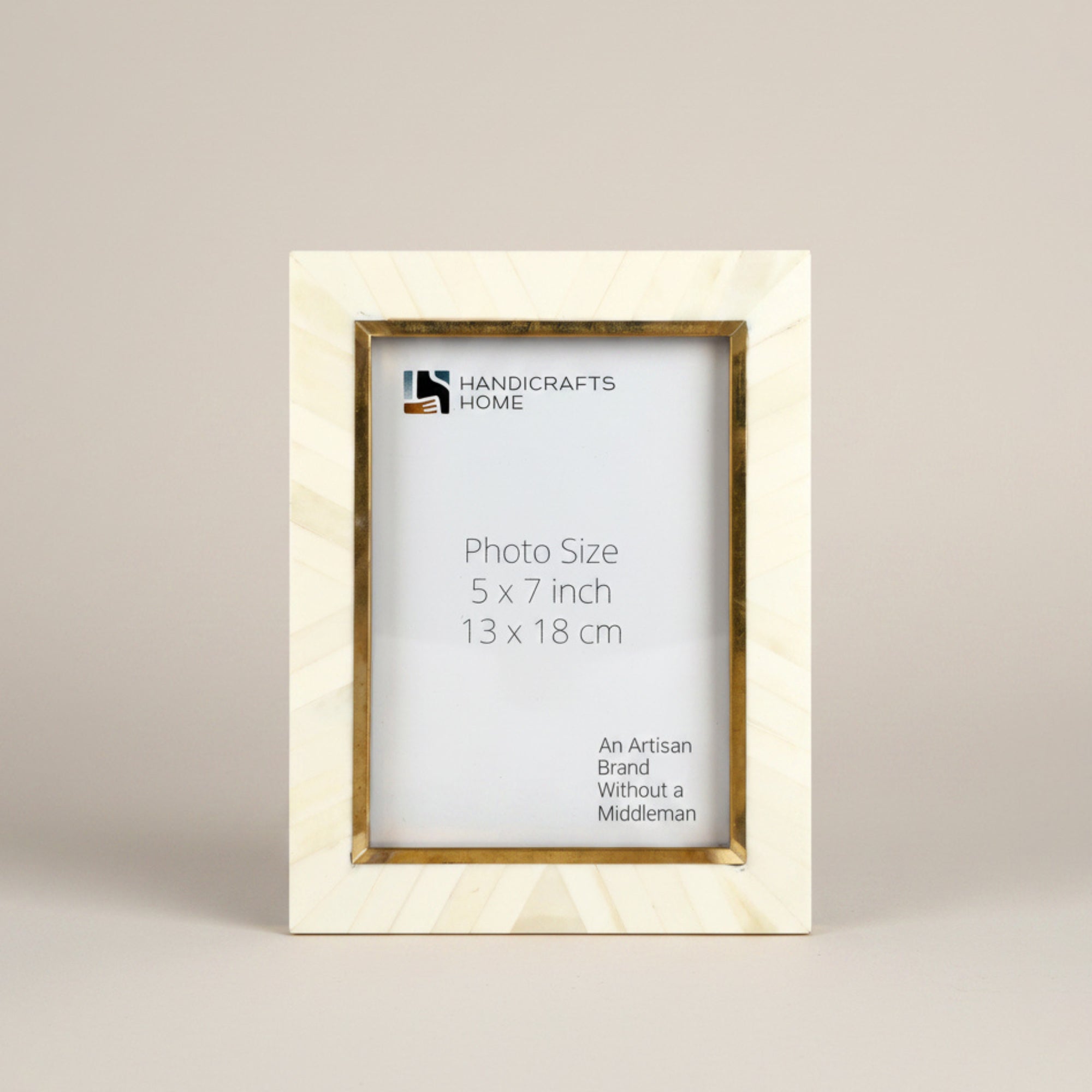 Handicrafts Home Picture Frames Santa Monica Bone & Brass Inlay Picture Frame