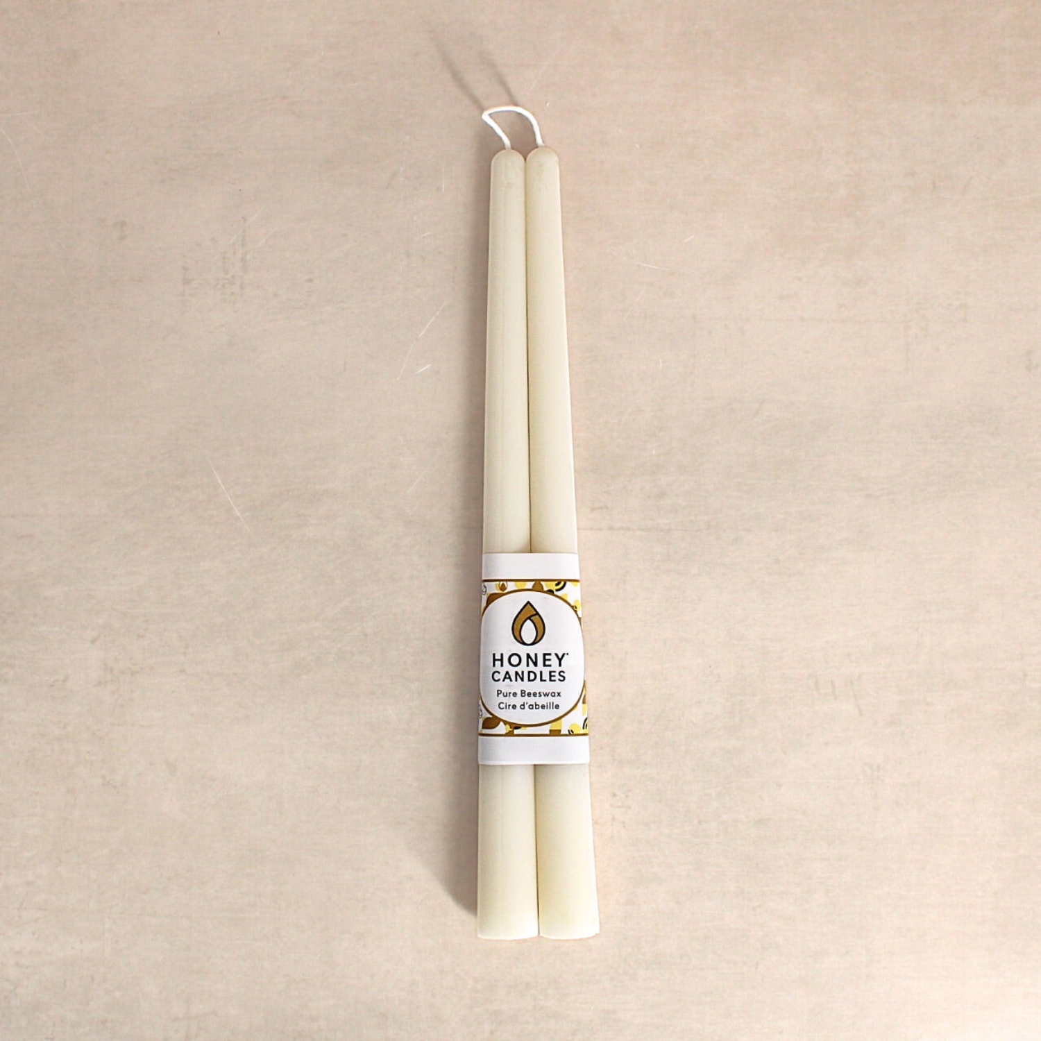 Honey Candles Candles Beeswax Taper Candlesticks - Set of 2