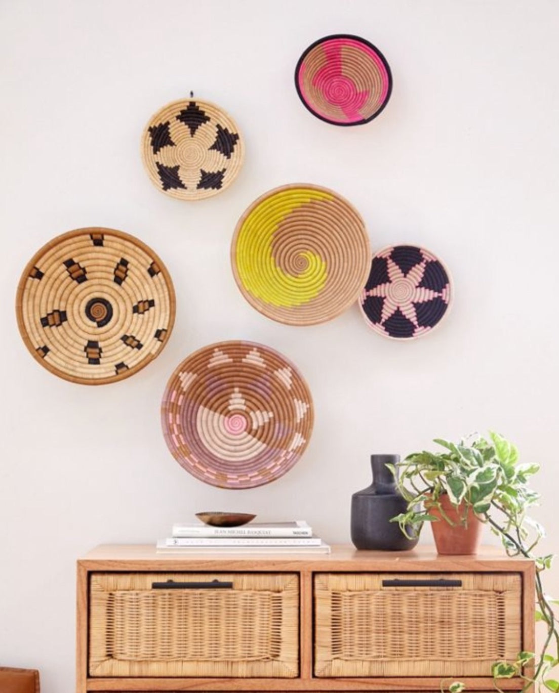 Indego Africa Baskets Mini Flora Raffia Basket