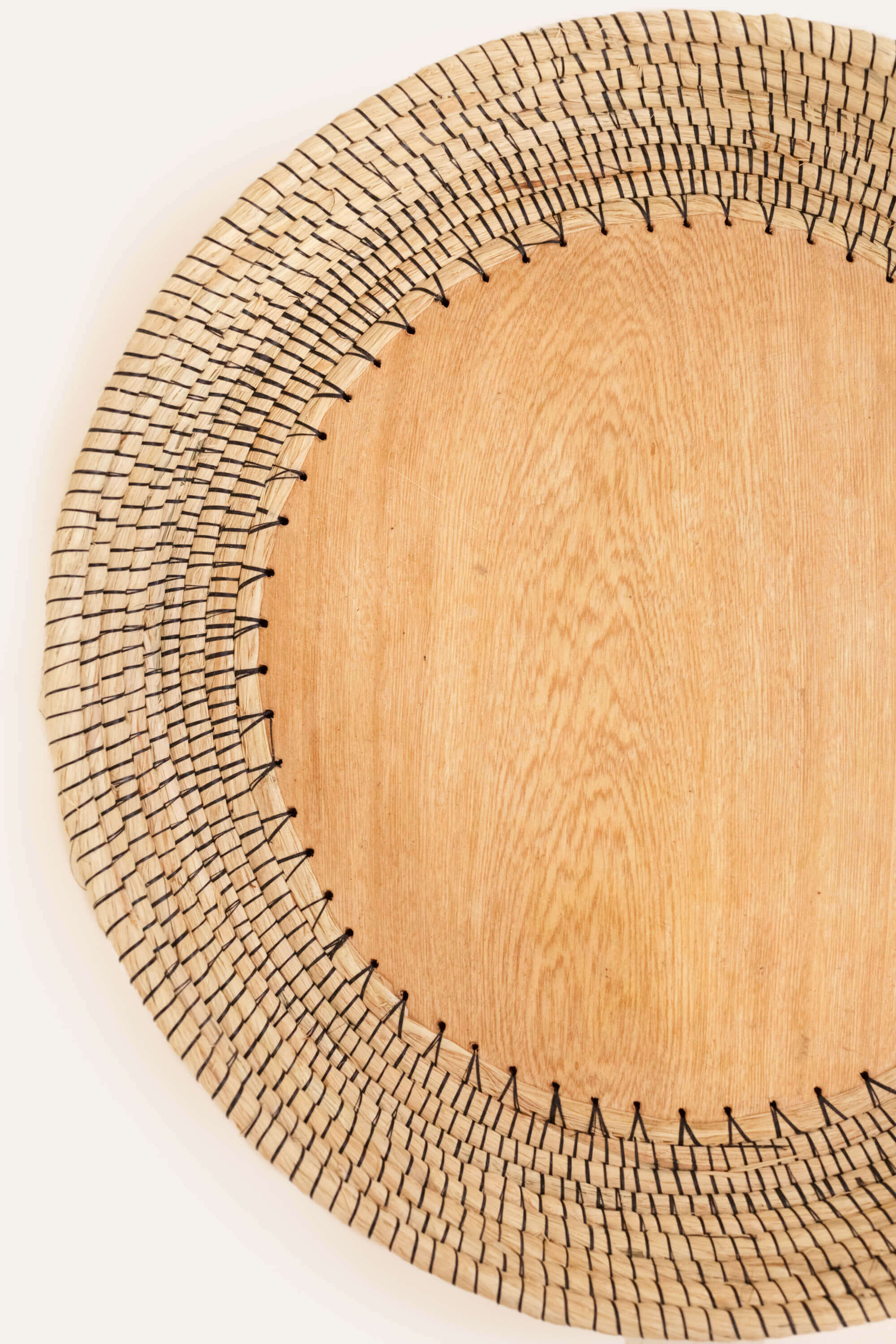 Indego Africa Decorative Accents Copabu Wooden + Woven Platter