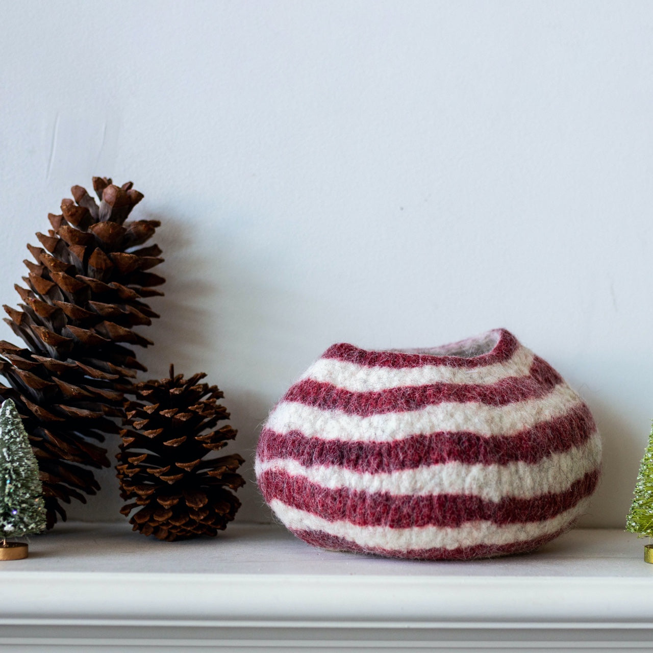 kanju Berry Red Pathways Decorative Wool Ukhamba Bowl