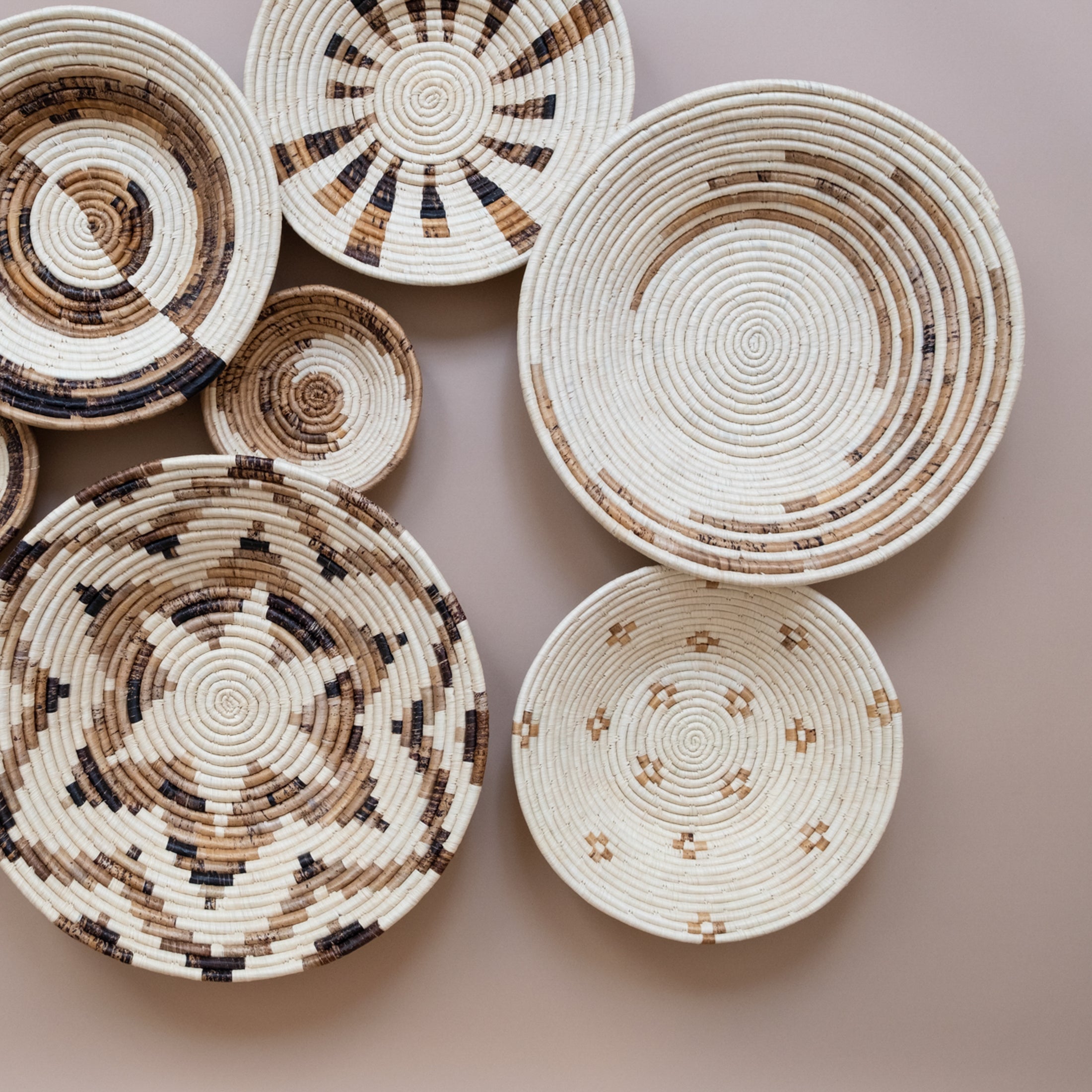 Maadili Collective Baskets Large Breaking Waves Basket ~ Banana Fiber