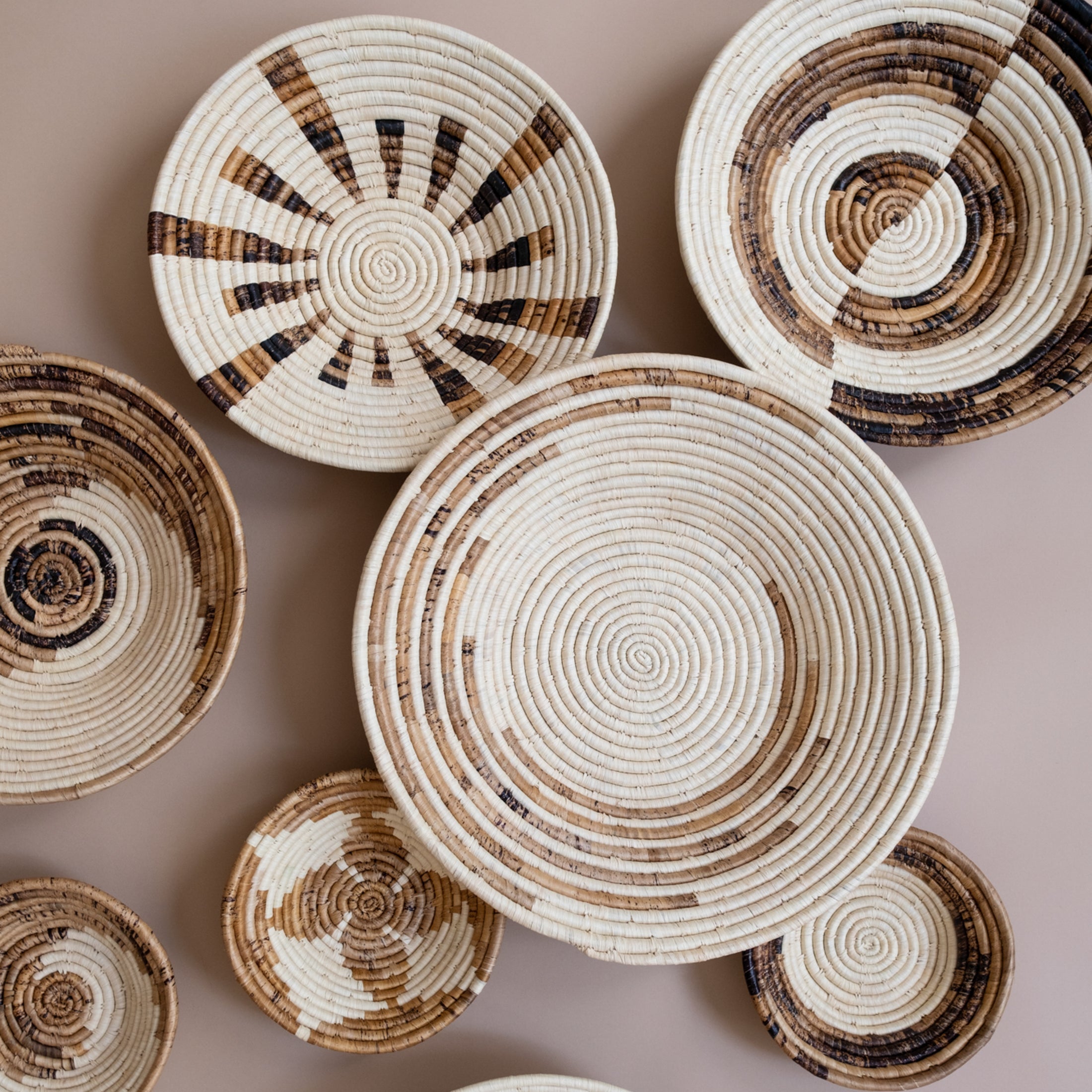 Maadili Collective Baskets Large Breaking Waves Basket ~ Banana Fiber