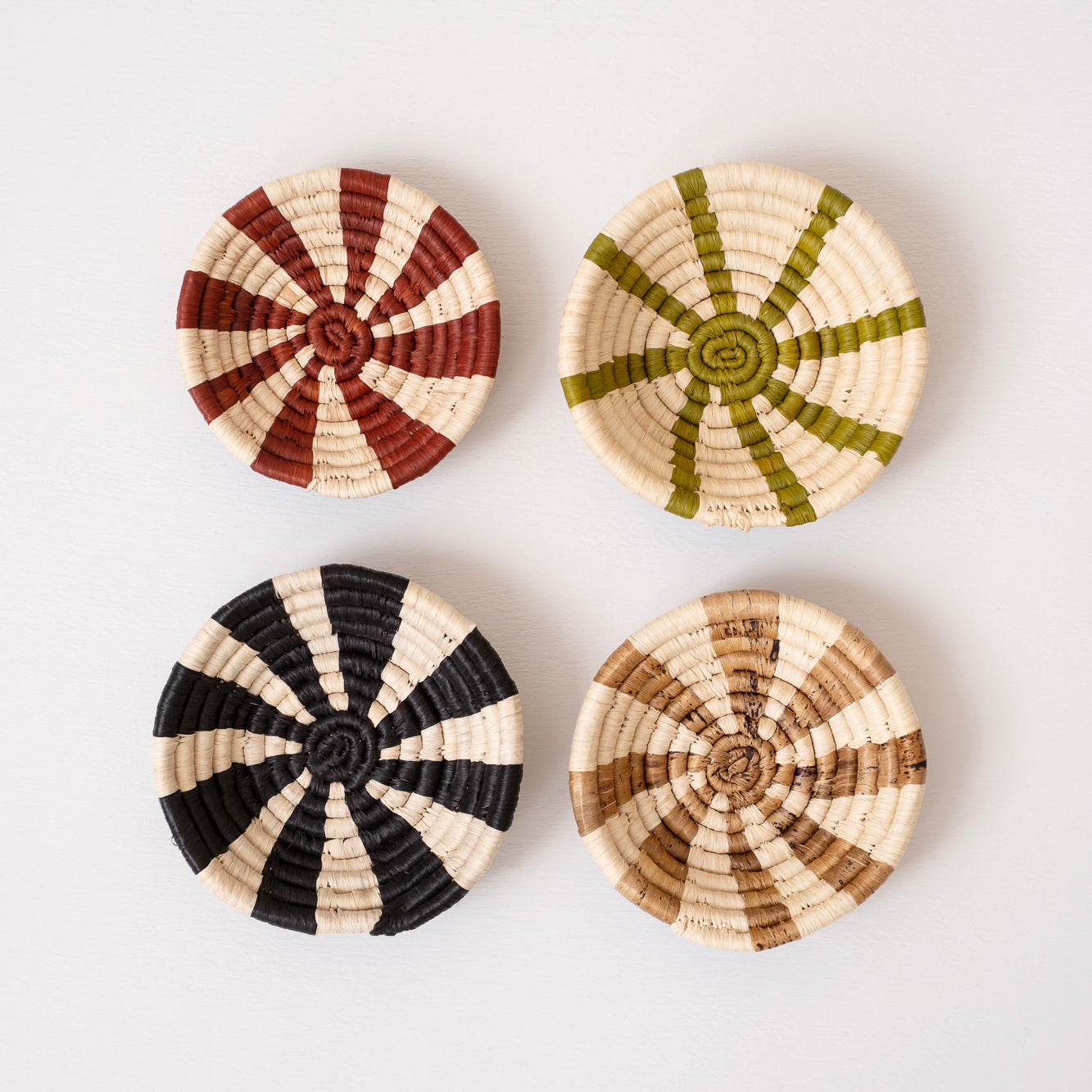 Maadili Collective Baskets Mini Basket Ornament ~ Black Rays