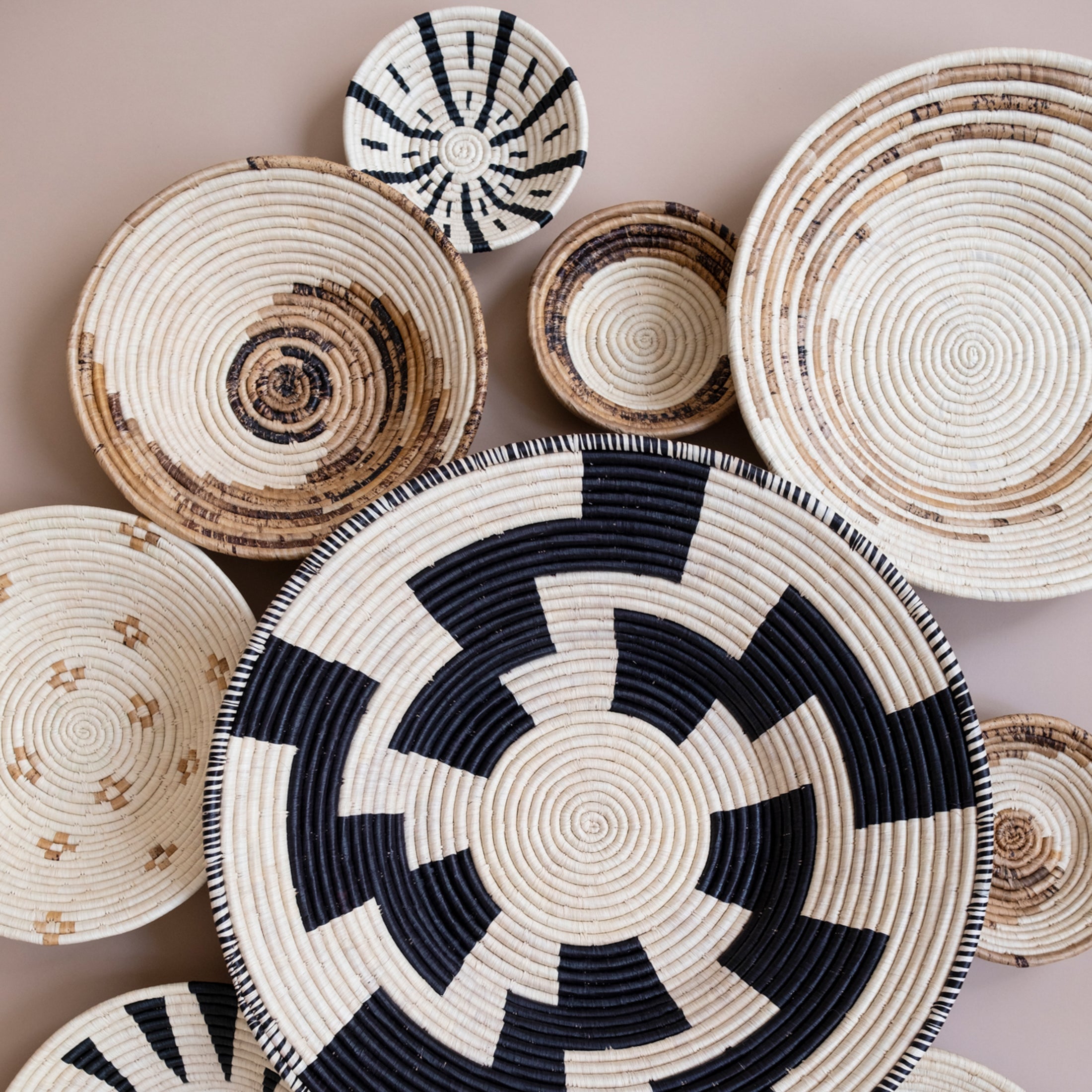 Maadili Collective Baskets Simple Spiral Basket ~ Banana Fiber