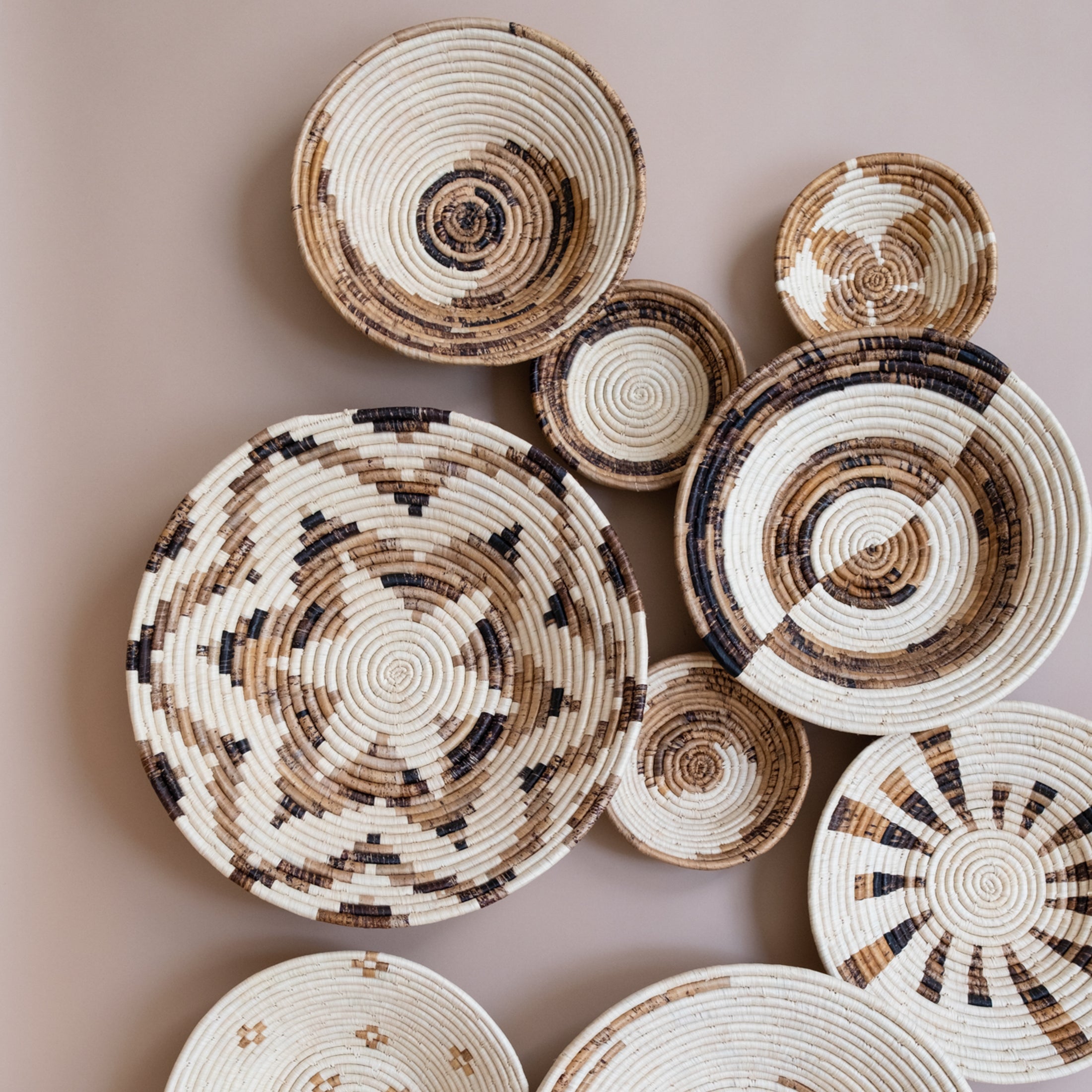 Maadili Collective Baskets Small Simple Spiral Basket ~ Banana Fiber