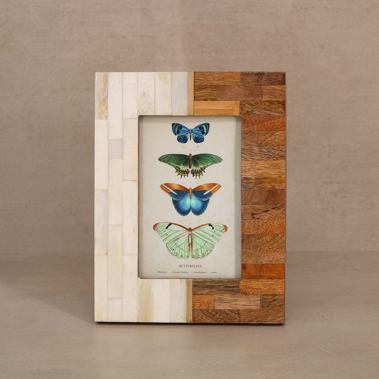 Sammita Carved Bone & Wood Frame