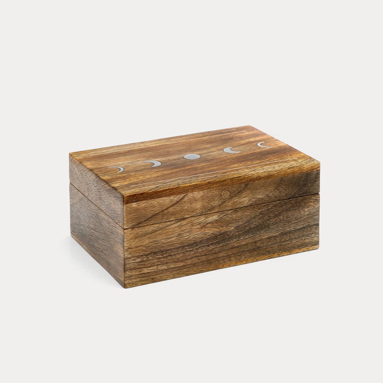 Matr Boomie Indukala Moon Phase Jewelry Box With Tray - Wood Brass Inlay