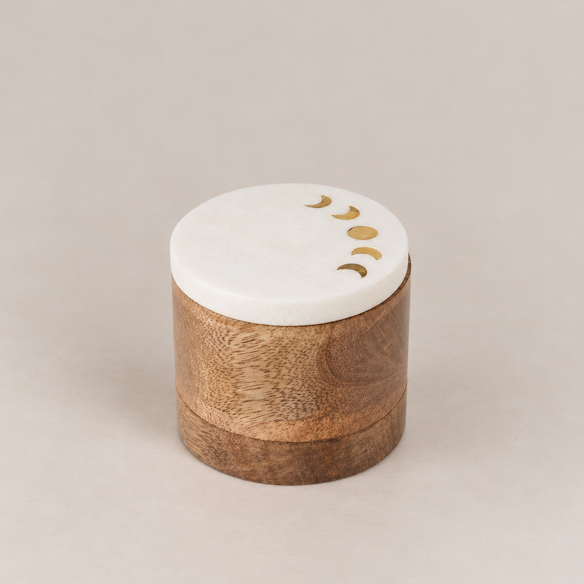 Matr Boomie Jewelry Boxes & Ring Dishes Indukala Moon Phase Round Keepsake Box