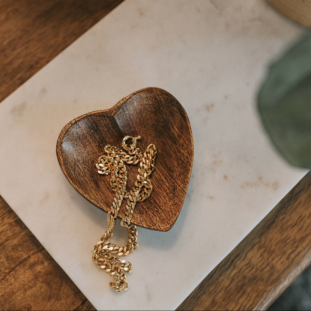 Matr Boomie Jewelry Tray Alaya Mango Wood Heart Dish