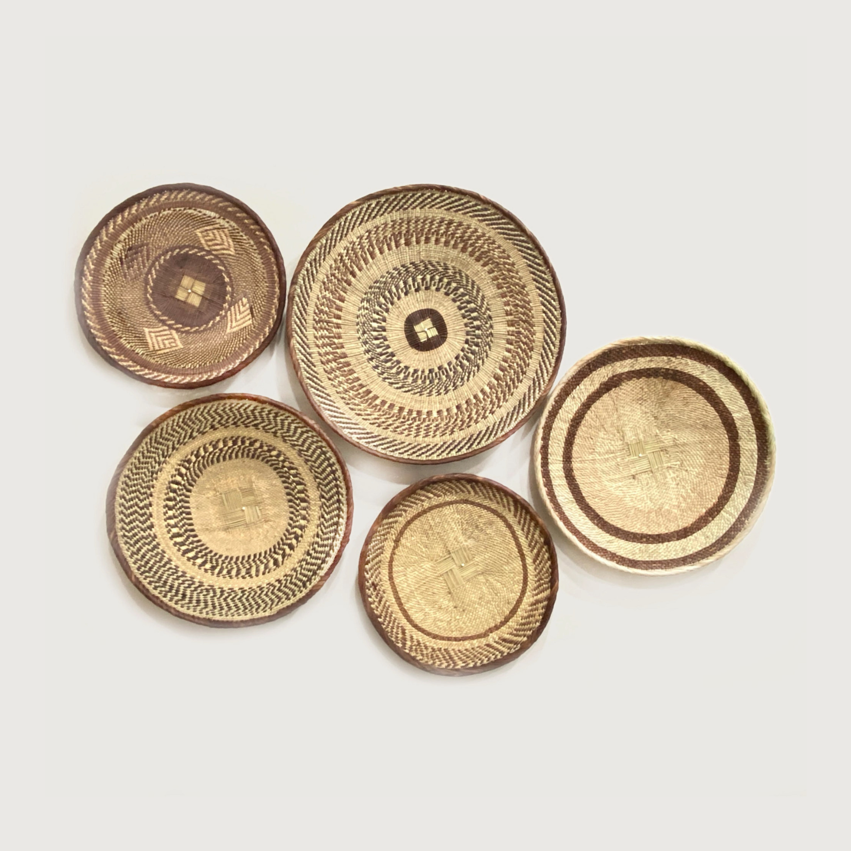 Mbare Baskets Tonga Wall Decor Basket Set of 5