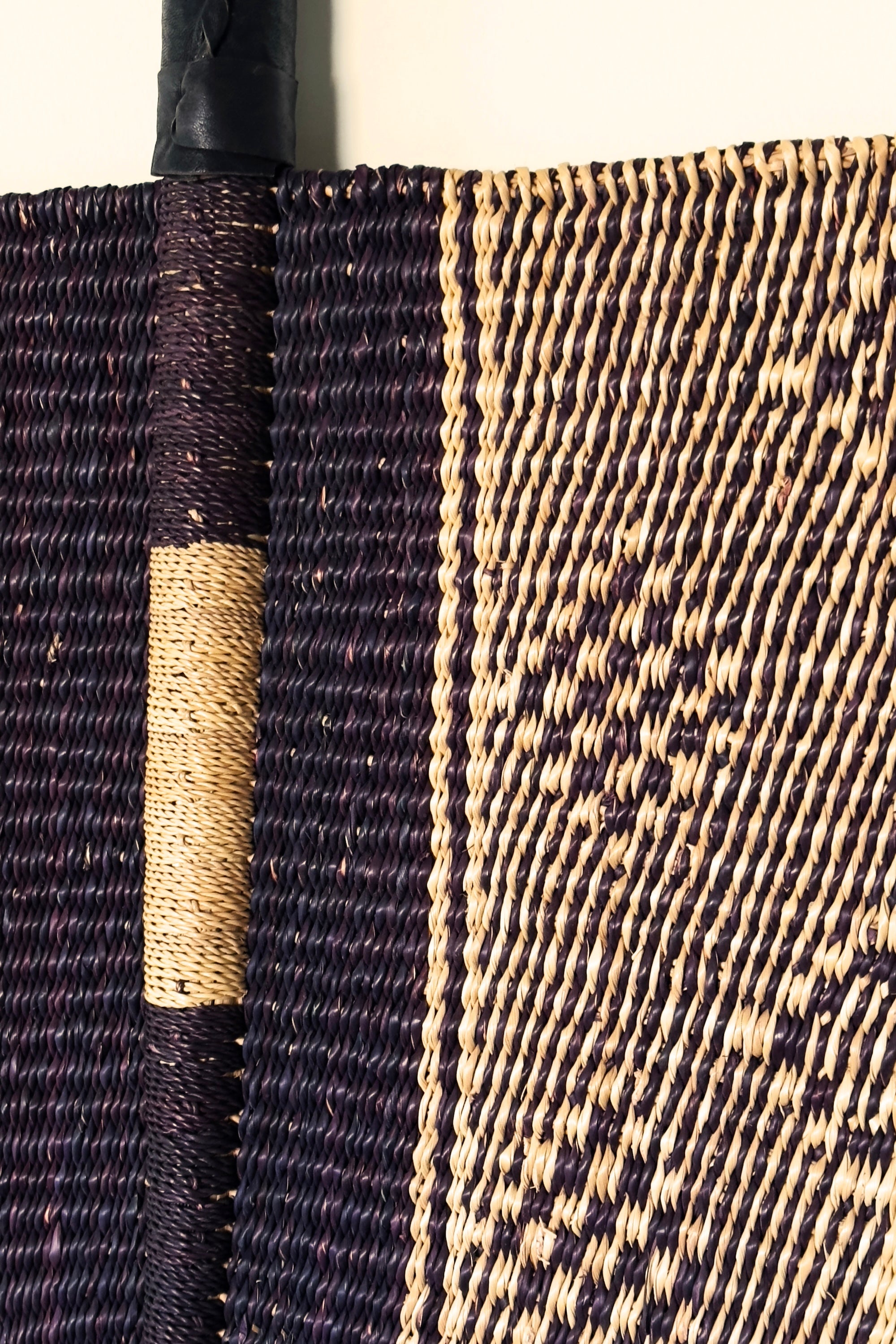 Mbare Large Fan in Natural & Black