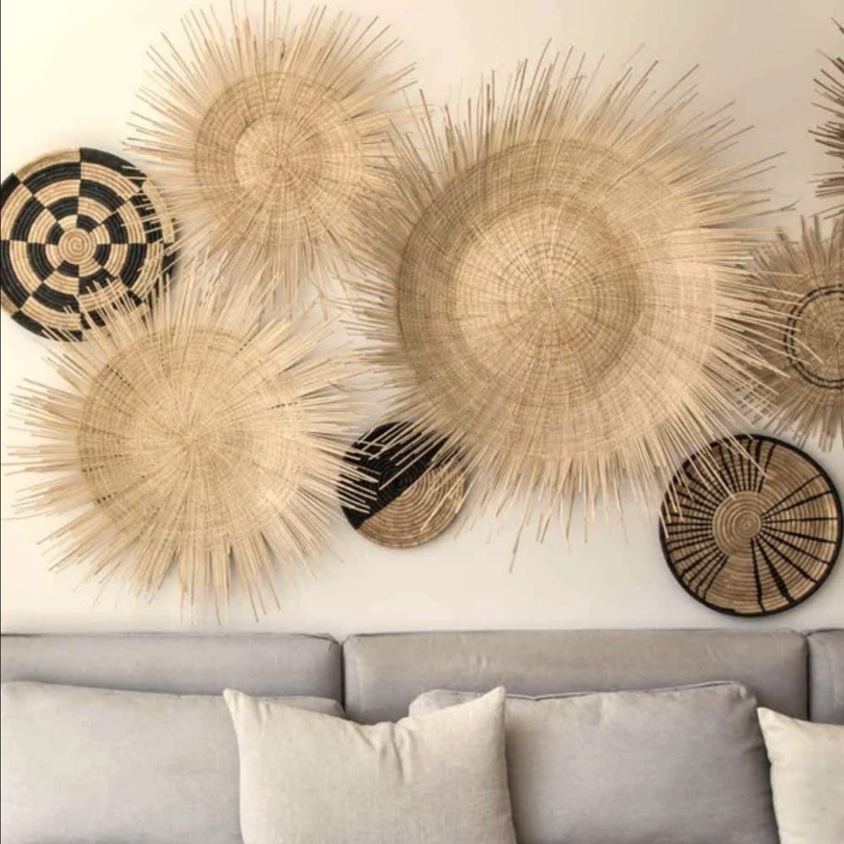 Mbare Wall Accents Sunburst Palm Wall Hanging