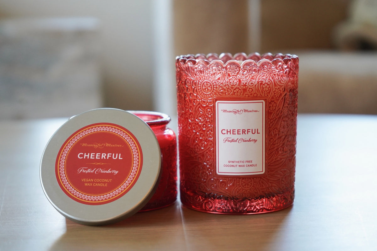 Meaningful Mantras Candles Frosted Cranberry Essential Oil Candle