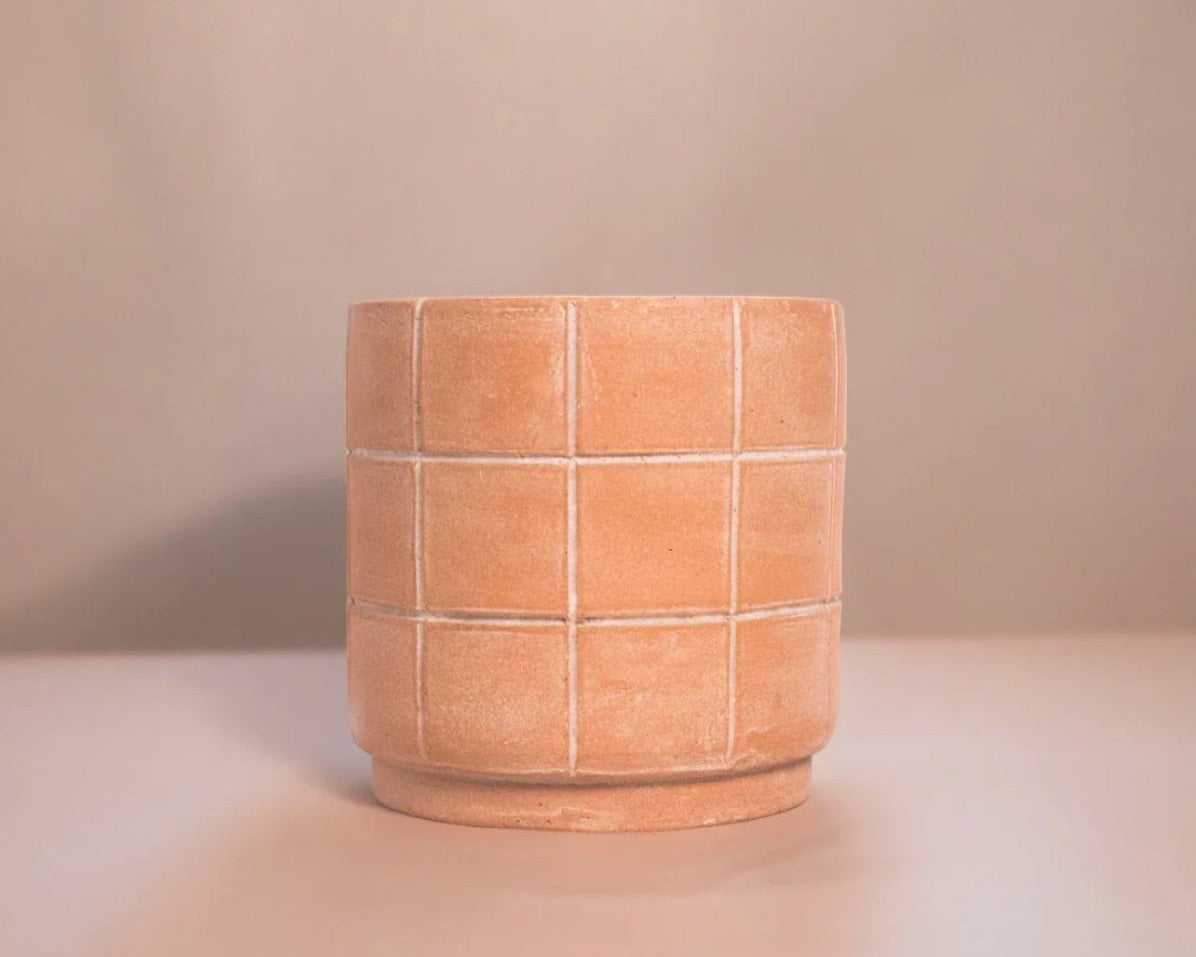 Meso Goods Planters Grid Terracotta Planter - Large
