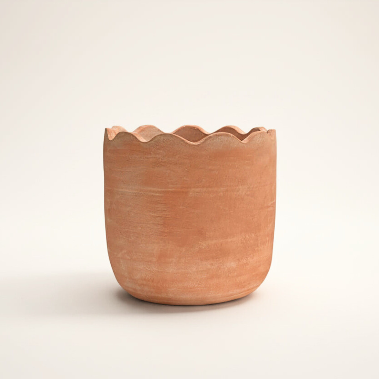 large brown plant pots Large Wavy Planter