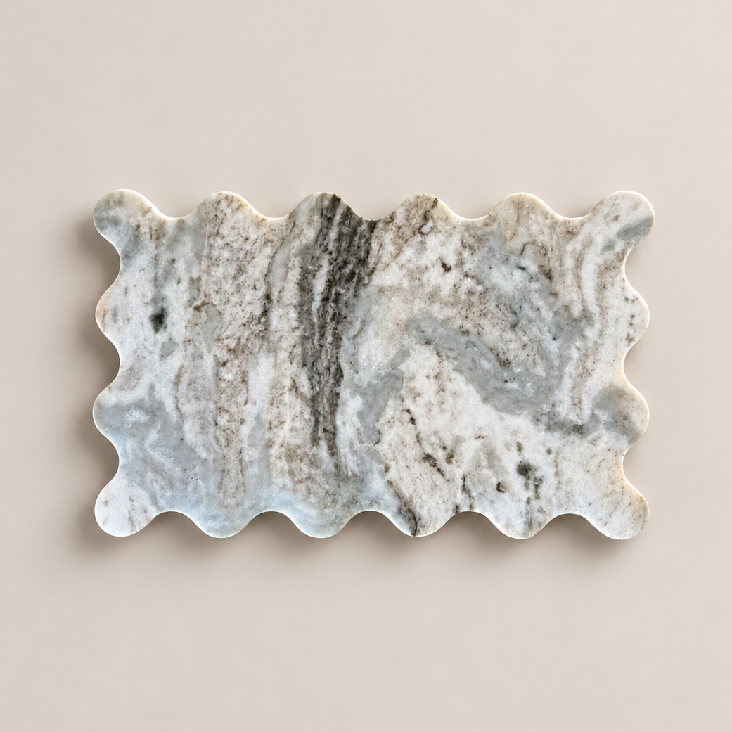 Meso Goods Trays & Risers Kora Large Marble Serving Board