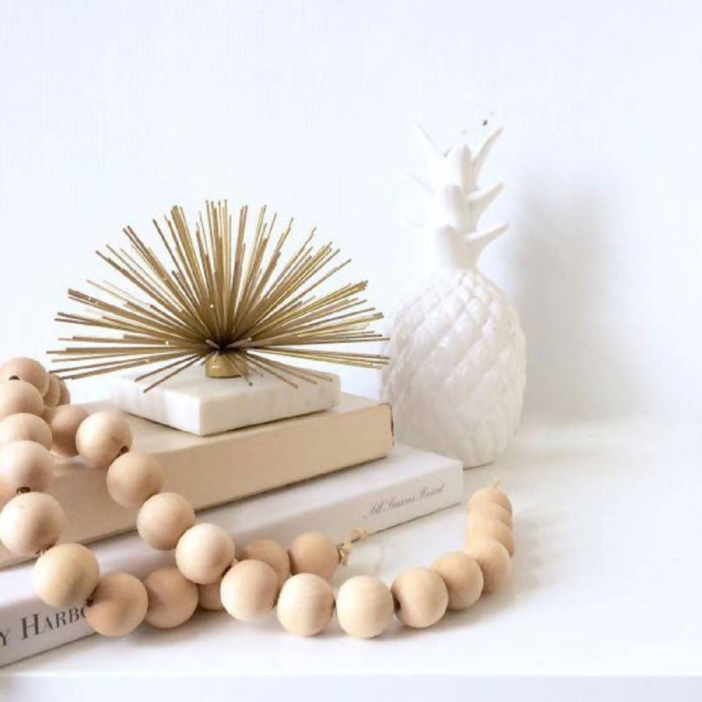 Osmos Studio Decorative Objects Artisan Wood Bead Garland