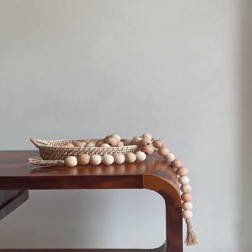 Osmos Studio Decorative Objects Artisan Wood Bead Garland