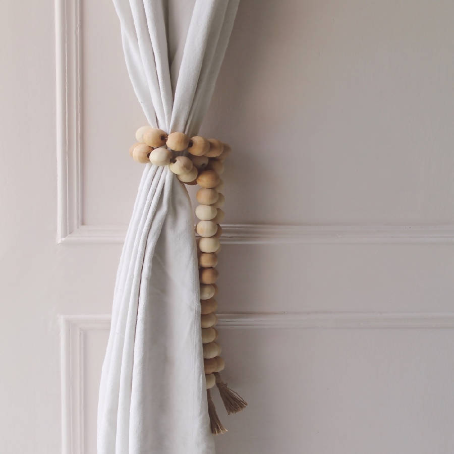 Osmos Studio Decorative Objects Artisan Wood Bead Garland