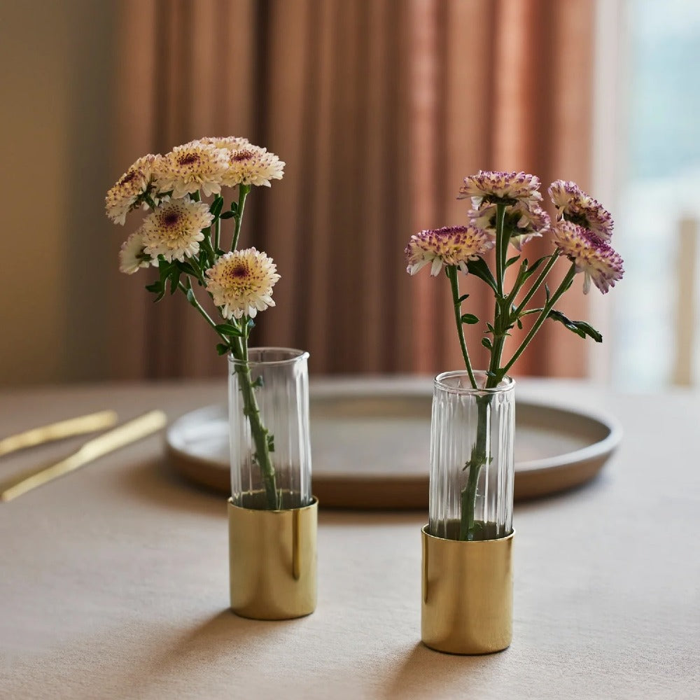 Powered by People Fluted Glass Bud Vases, Set of 4