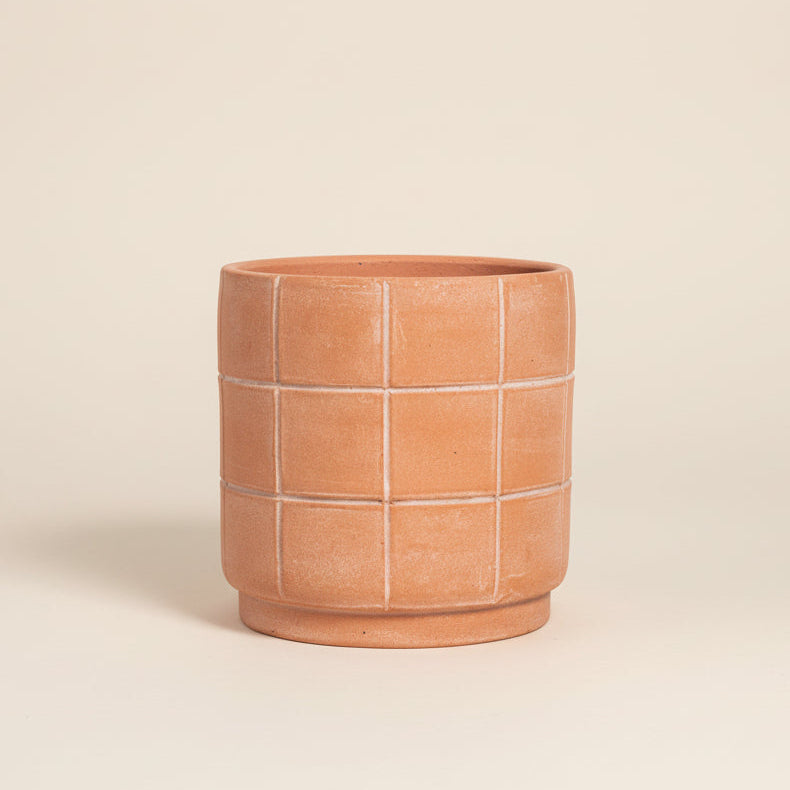 Powered by People Planters Grid Terracotta Planter - Large