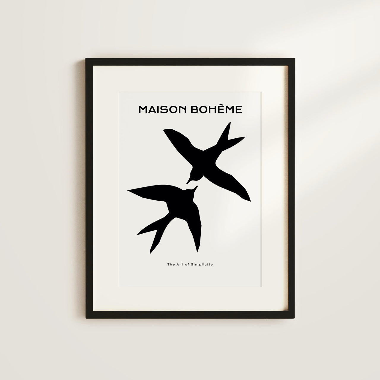 Shelf Love Print Shop graphic art print 5x7 / Black and white Birds Art Print