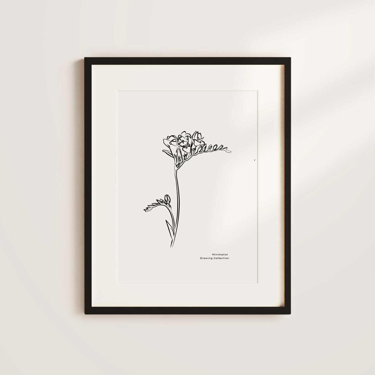 Shelf Love Print Shop graphic art print 5x7 / Black and white Minimalist Flower 02 Art Print