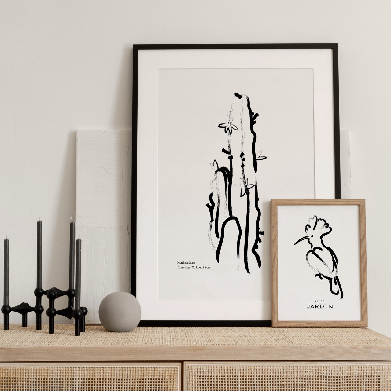Shelf Love Print Shop graphic art print Cactus Drawing Art Print